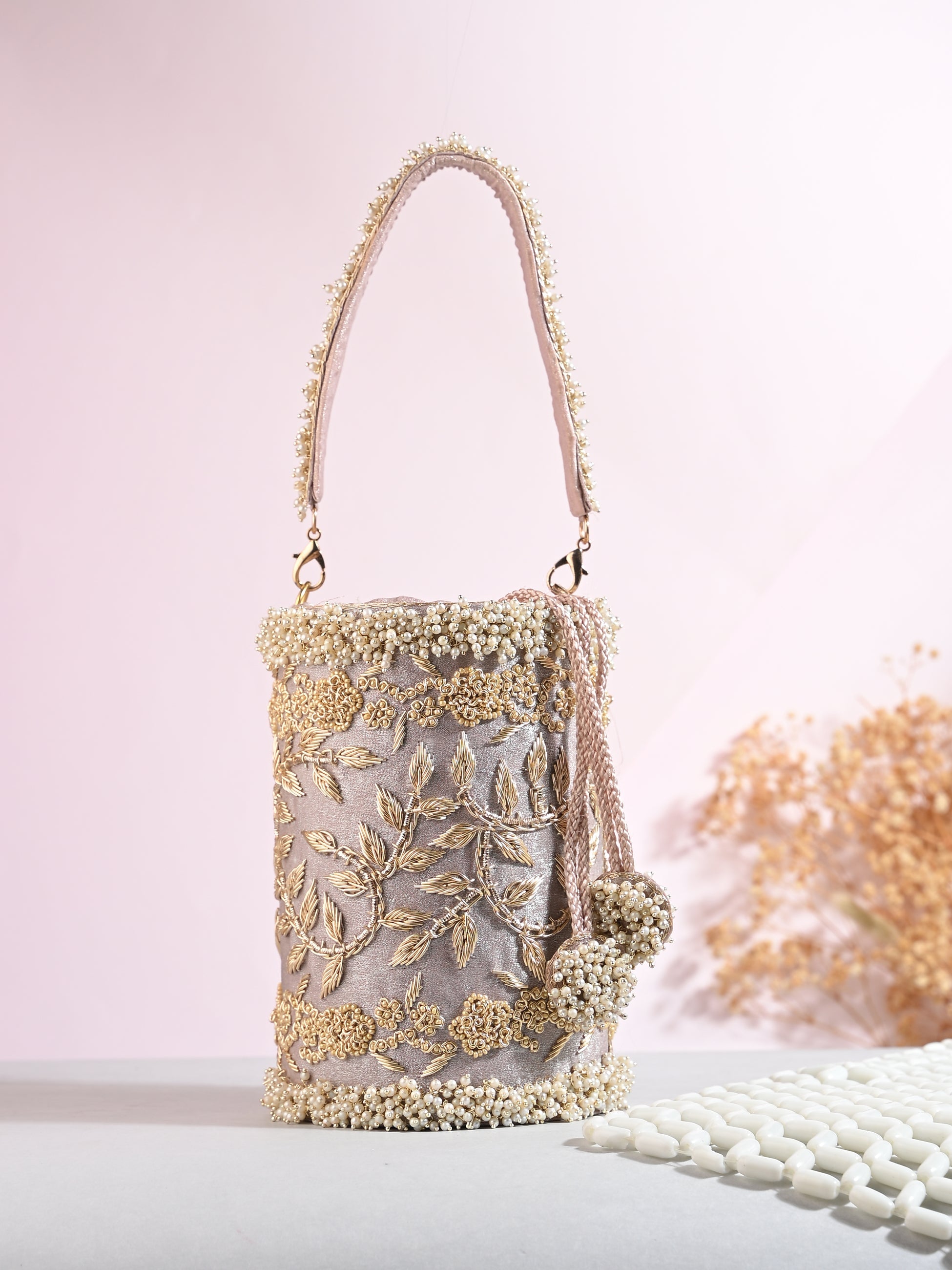 GOLD METAL GHUNGROO BAG (Copy) ladybossbyegoss