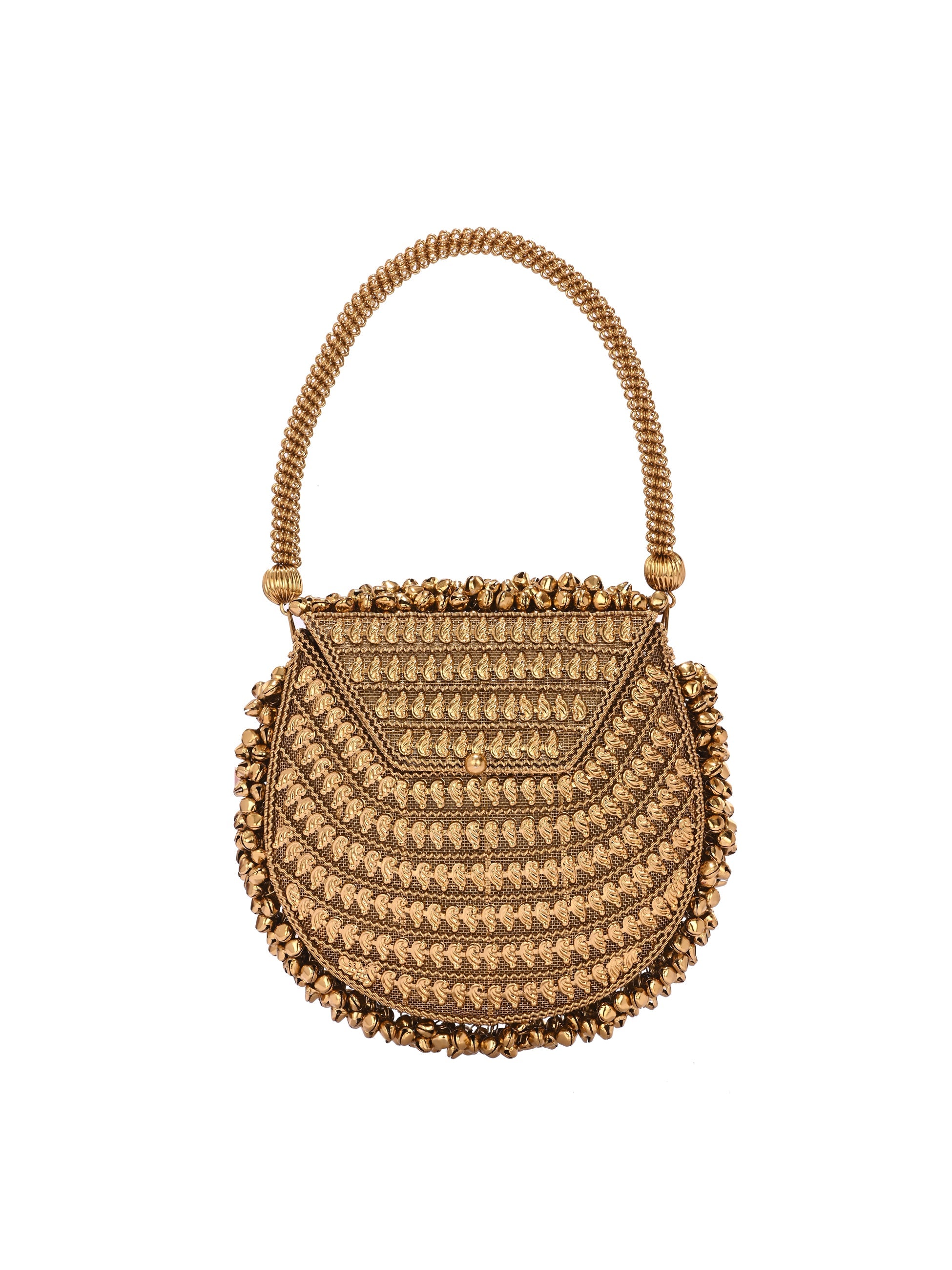 GOLD METAL GHUNGROO BAG ladybossbyegoss