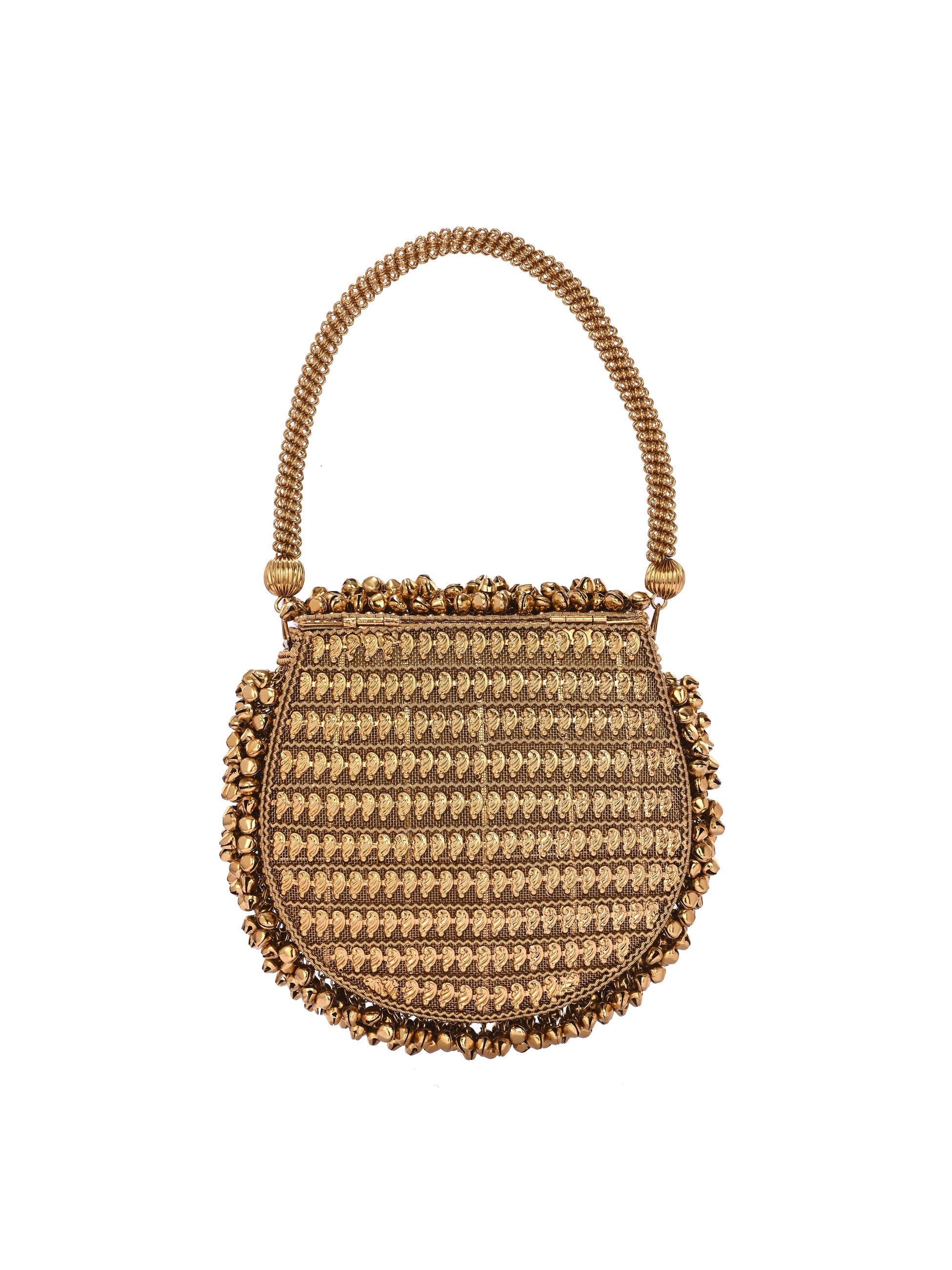 GOLD METAL GHUNGROO BAG ladybossbyegoss