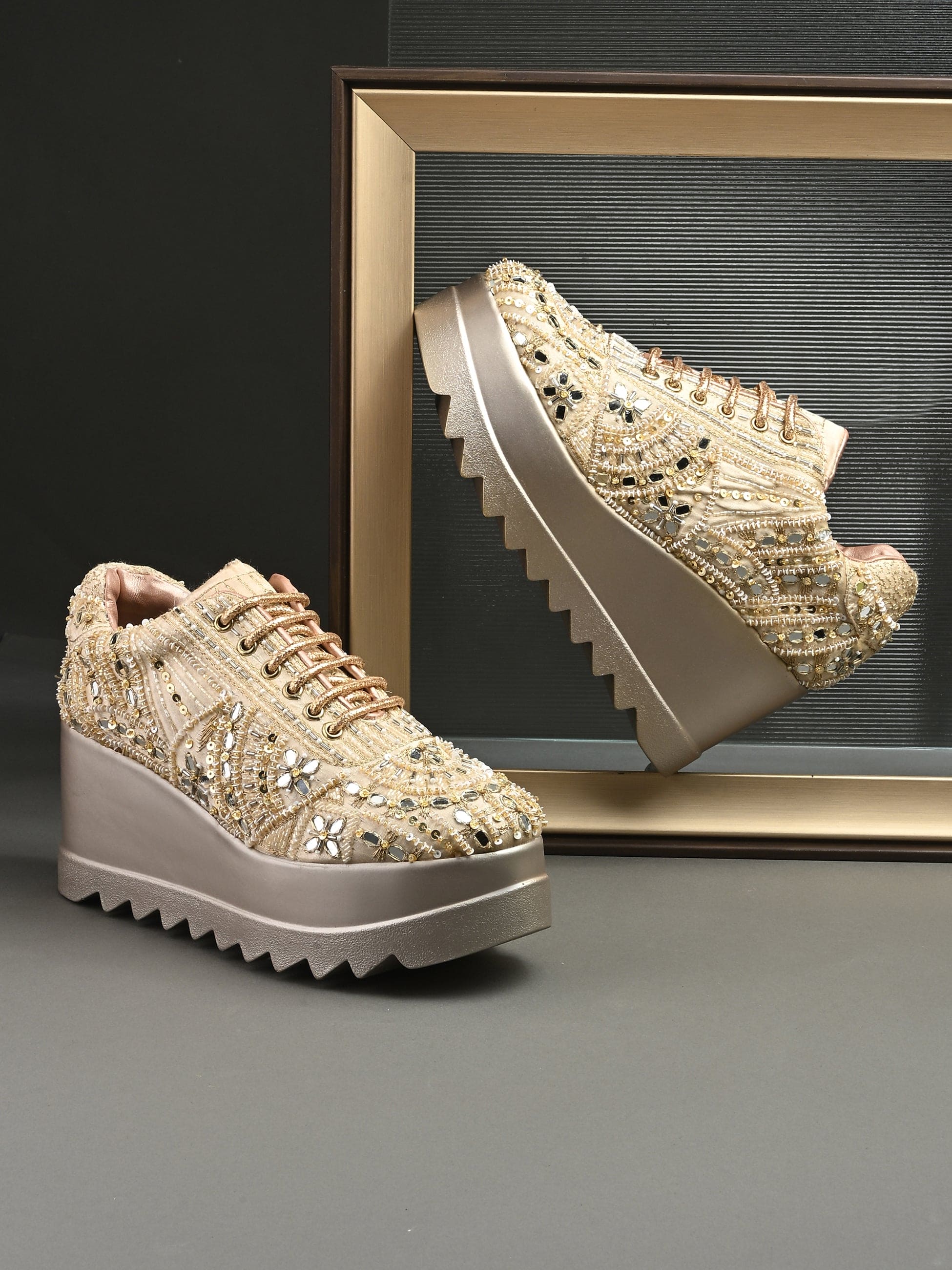 Crysta Bridal Sneakers For Women by Lady Boss ladybossbyegoss