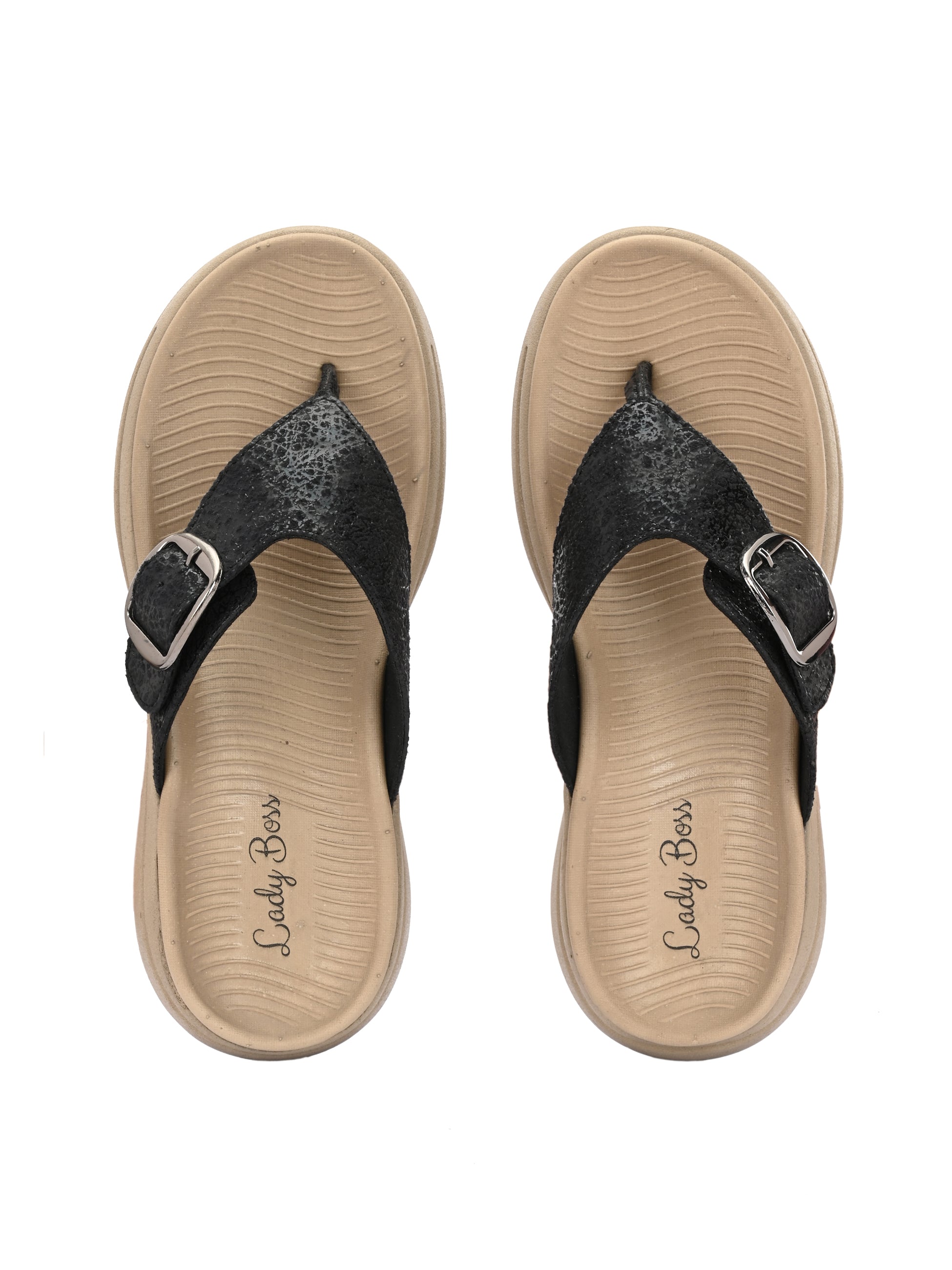 BLACK GETAWAY CHAPPALS ladybossbyegoss