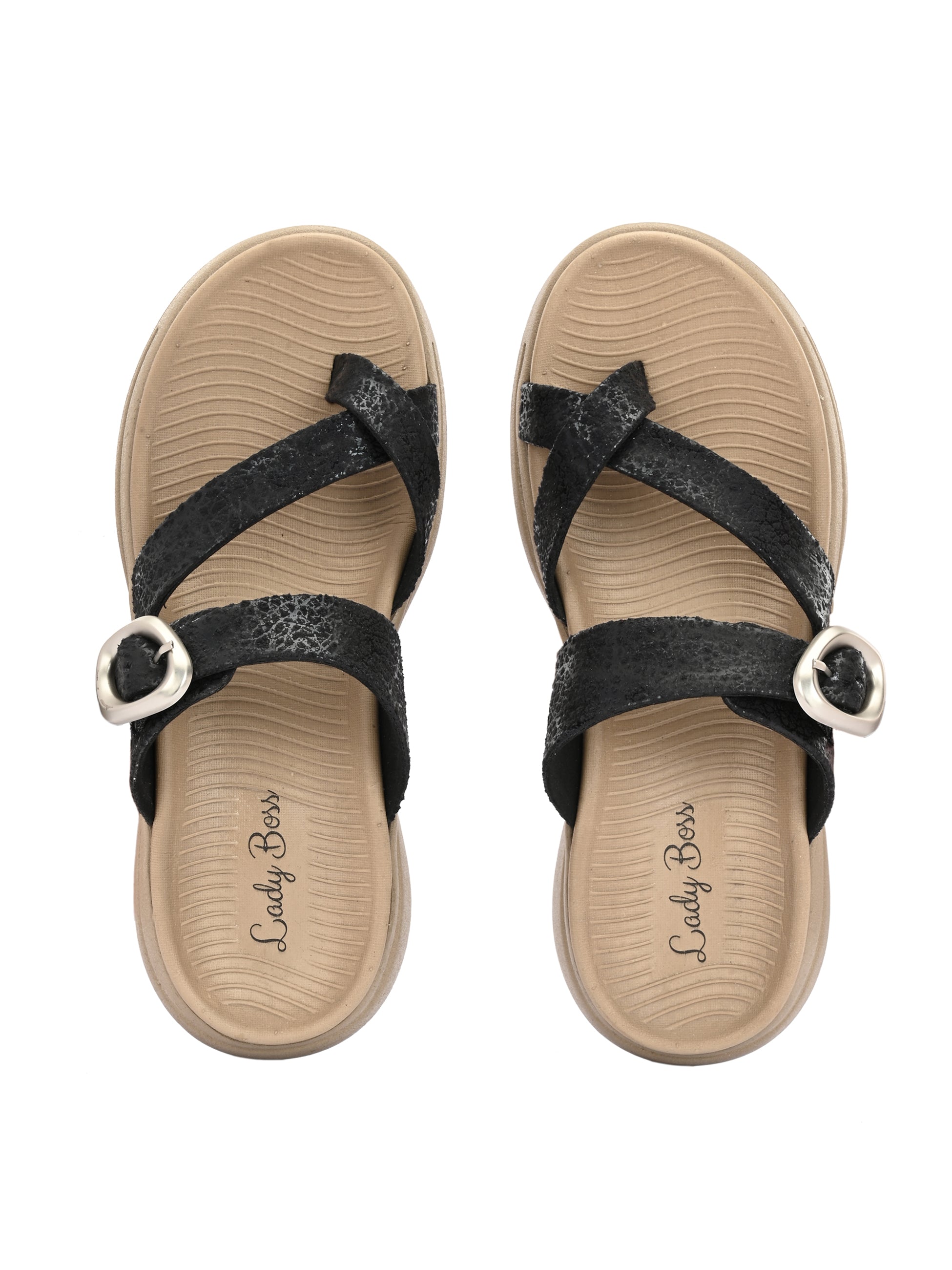 Mayari Black Bling Slip-Ons ladybossbyegoss