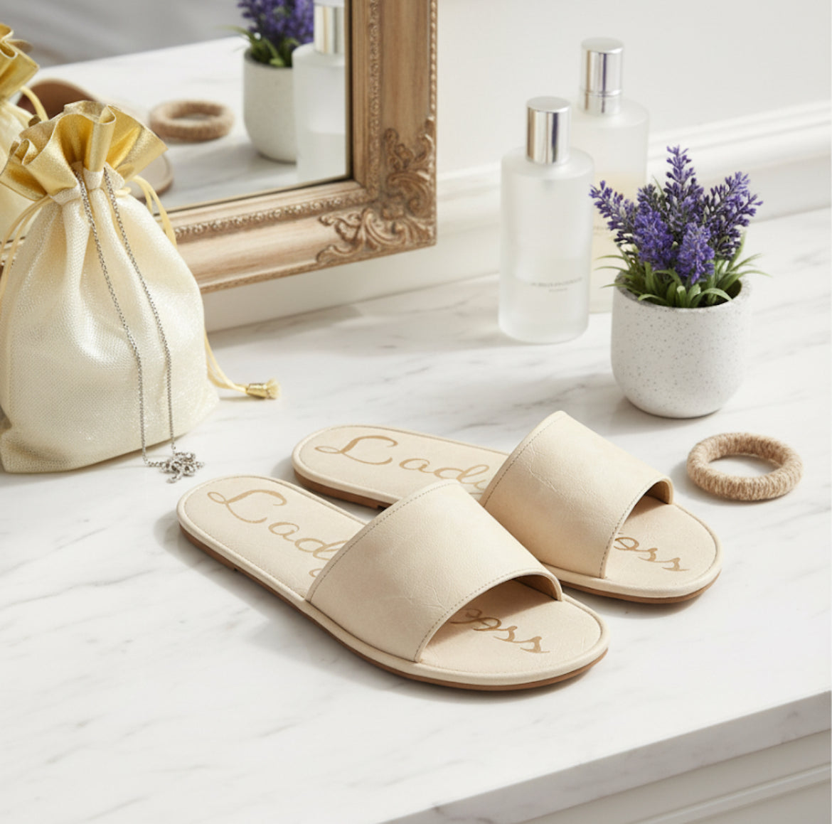 Vanity Sliders by Lady Boss Egoss Shoes