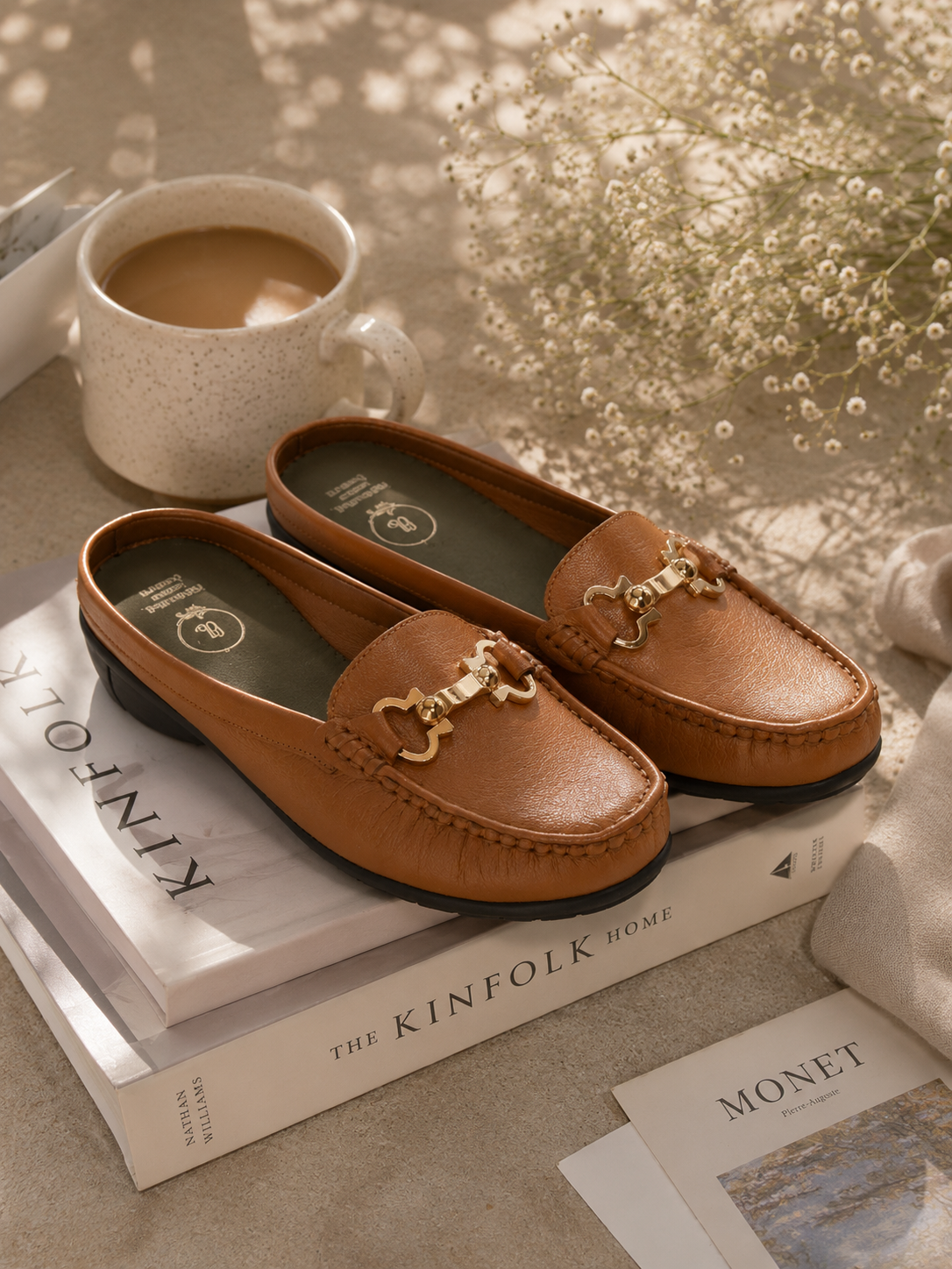 GOLD ACCENT MULE LOAFERS ladybossbyegoss