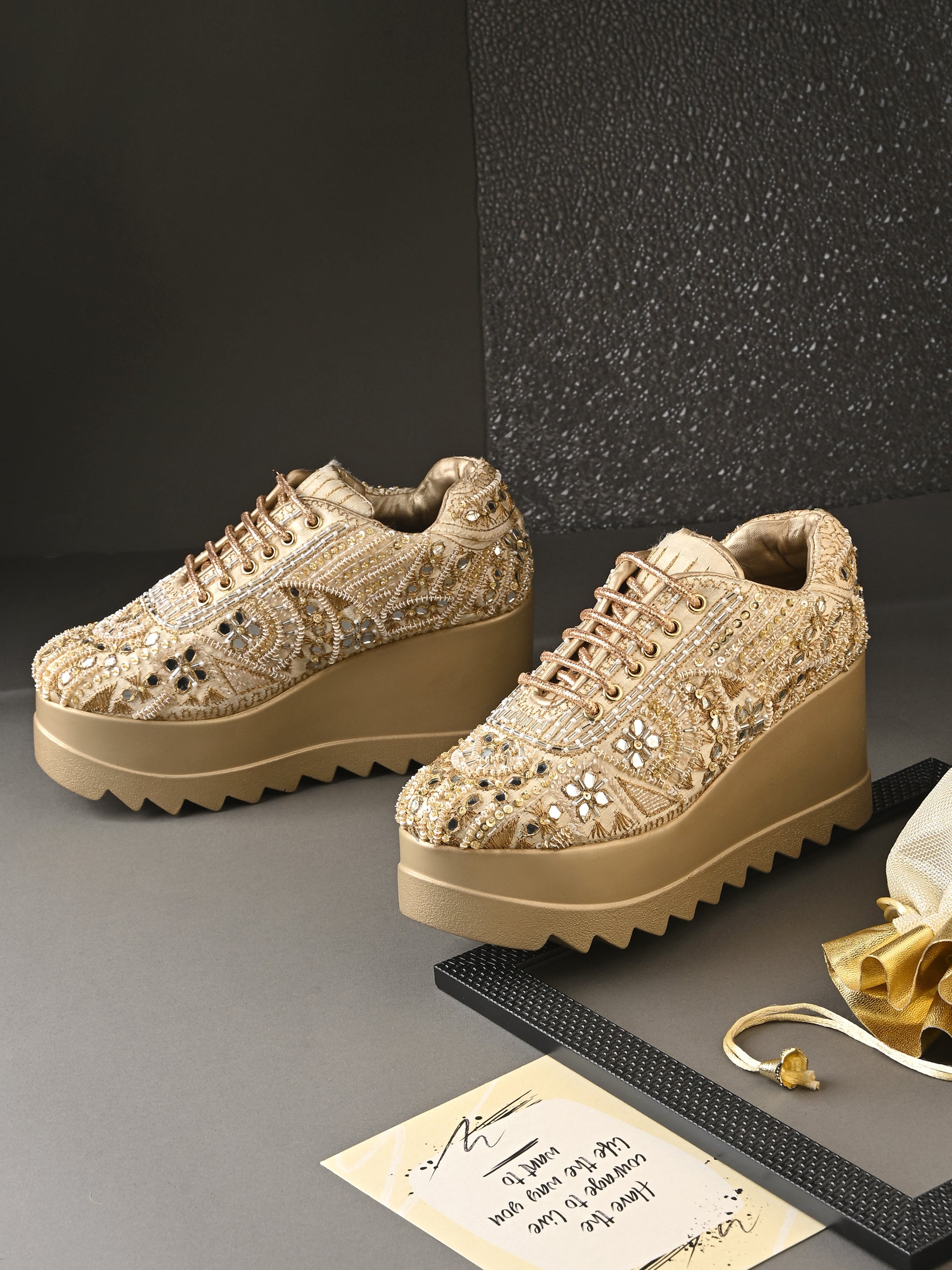 Crysta Bridal Sneakers For Women by Lady Boss ladybossbyegoss