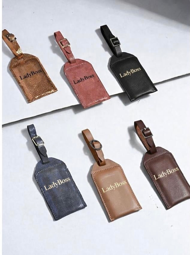 Leather Luggage Tags For Him & Her (Set of 4) Egoss Shoes