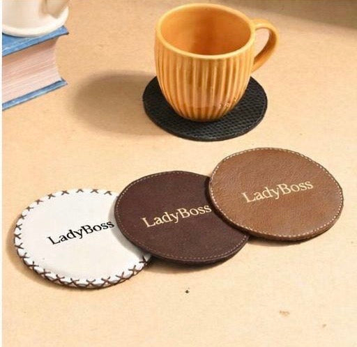 Leather Coasters for Him & Her (Set of 4) Egoss Shoes