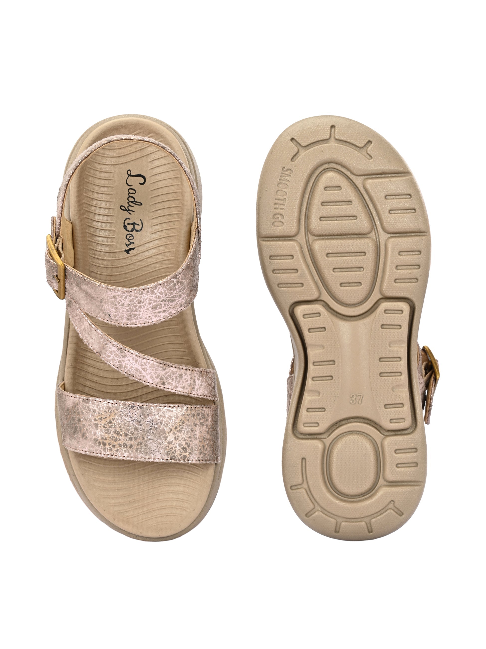 Sandals Gold ladybossbyegoss