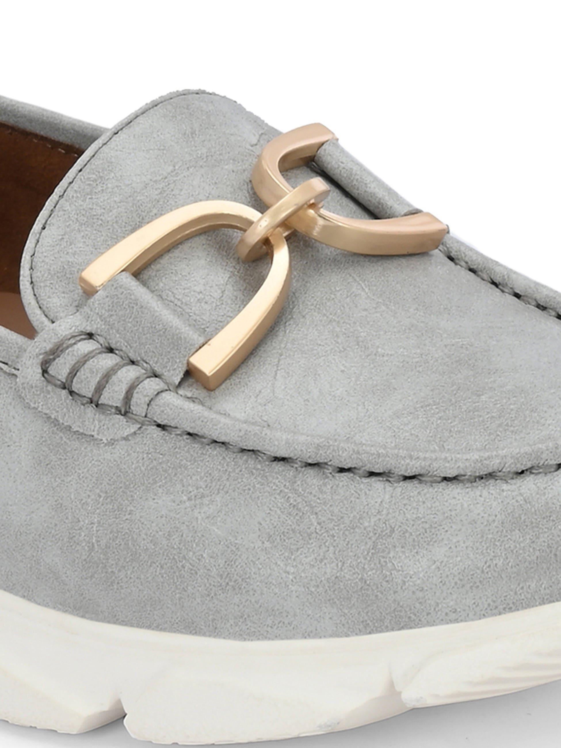 Gray Buckled Sneakers - ladybossbyegoss