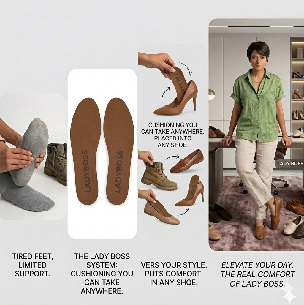 Everyday Comfort Insoles for Women by Lady Boss Egoss Shoes