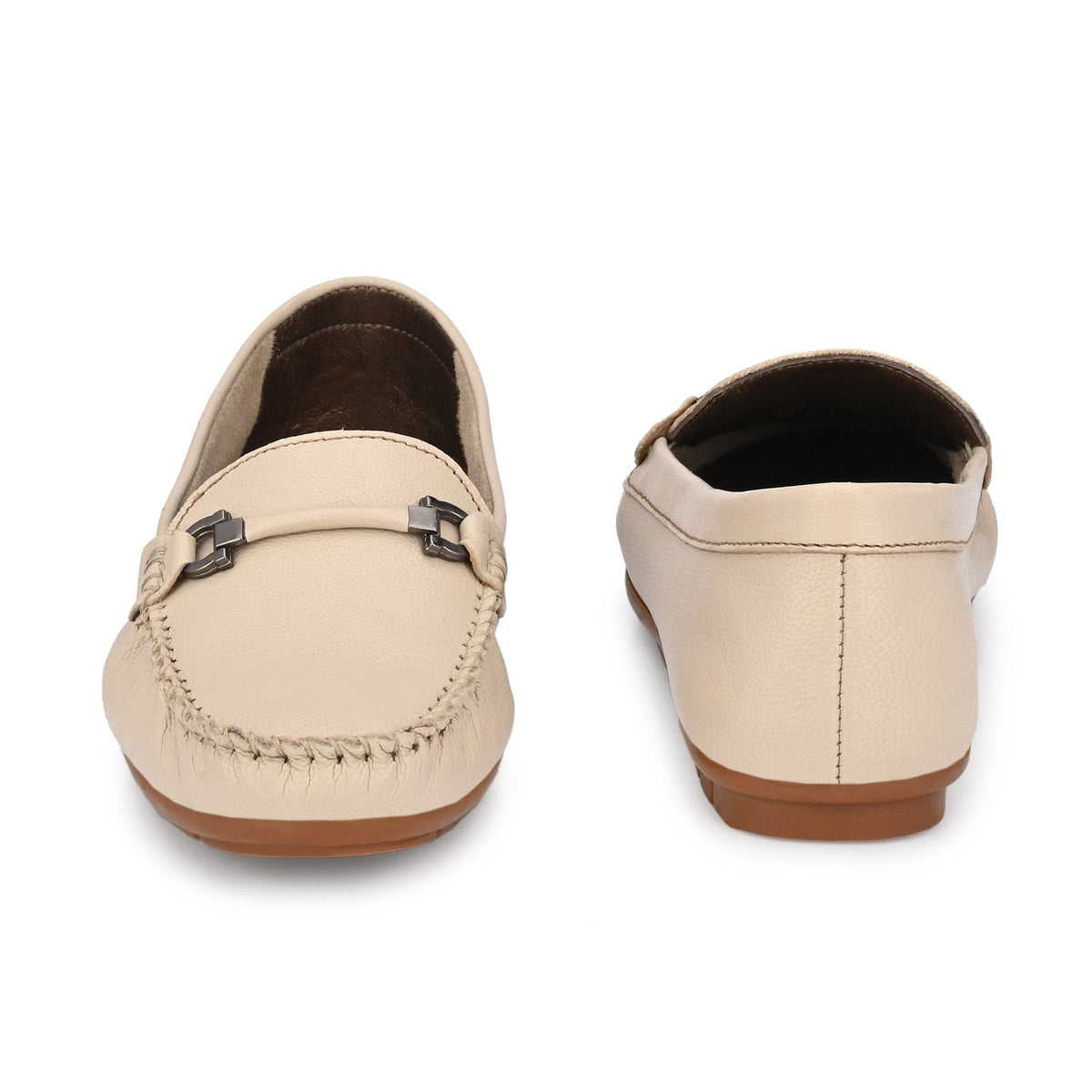 Buckled Casual Loafers For Women egoss-shoes